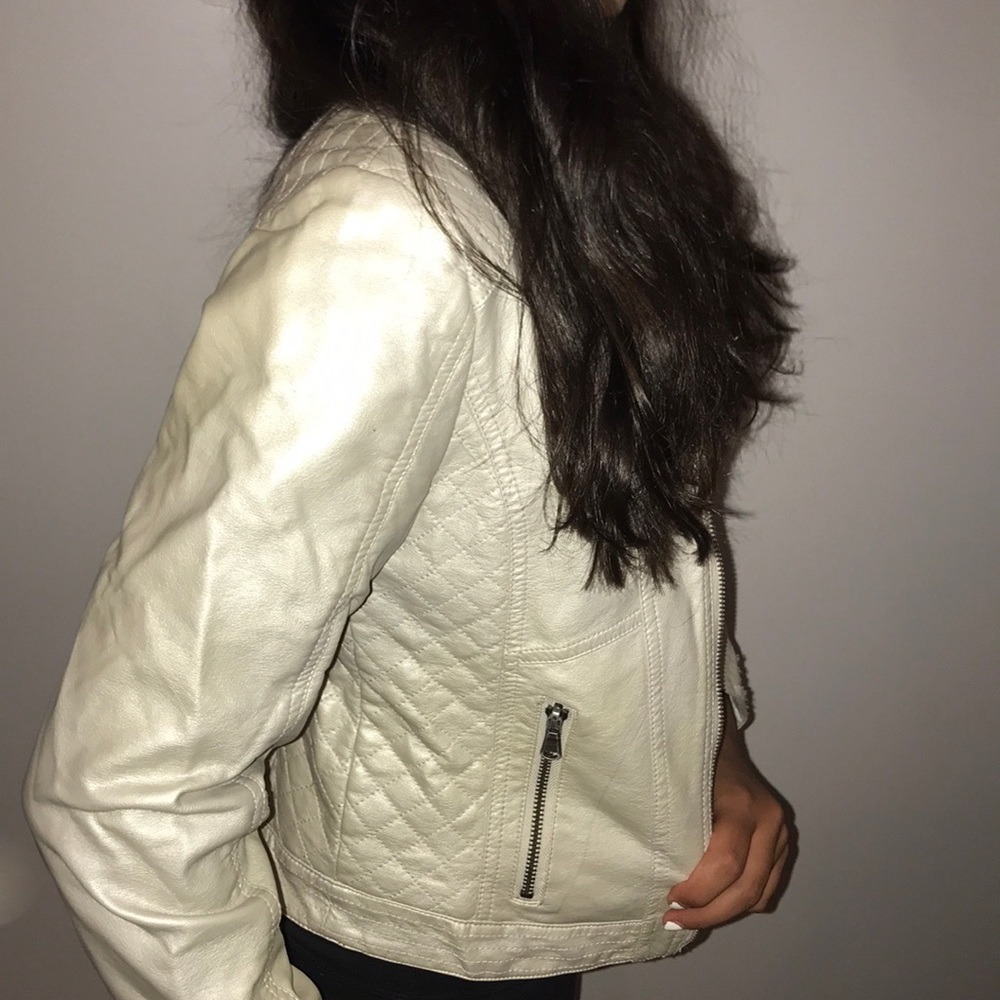 Aqua kids Motto leather jacket
